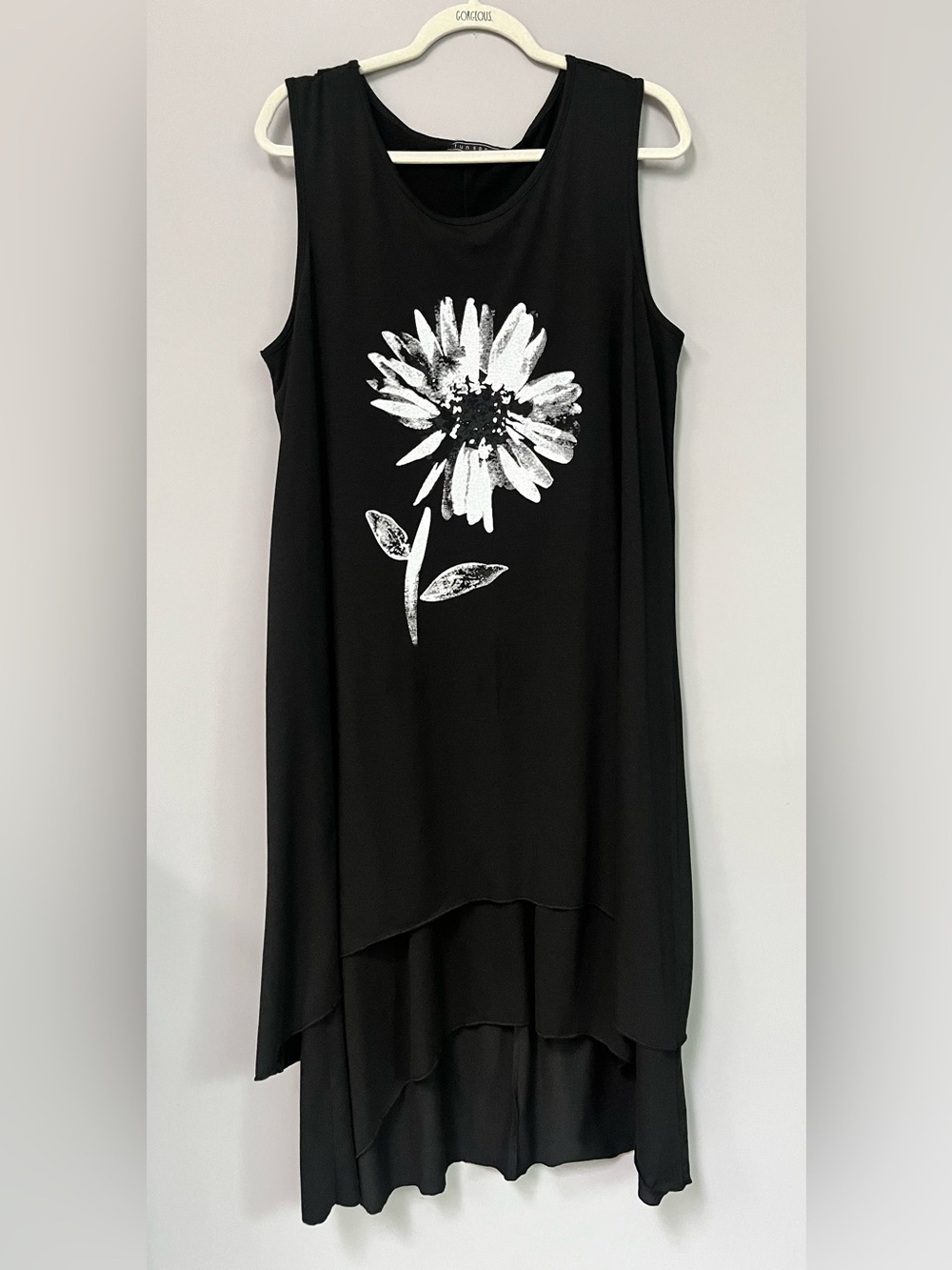 Unique hi-low hem casual dress